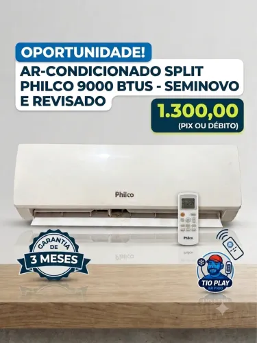 Ar-condicionado seminovo splint 9000 btus