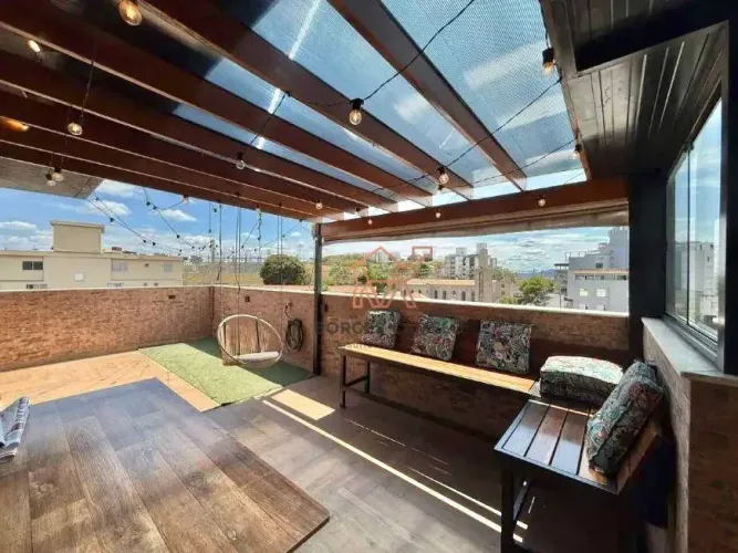 Cobertura com 2 quartos para alugar, 120 m² por R$ 4.700/mês - Santa Cruz - Belo Horizonte