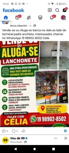 Vendo ou alugo uma lanchonete .
