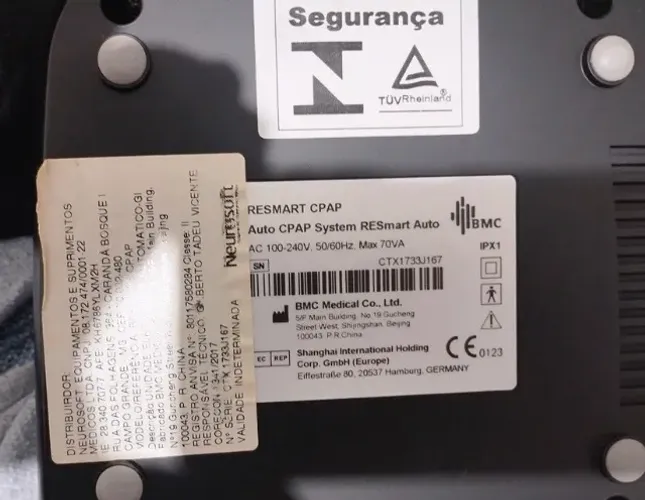 CPAP COM UMIDIFICADOR RESMART BMC AUTO