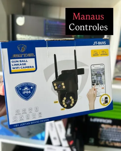 Câmera de Segurança IP Lente Dupla Wi-Fi 2.4GHz App Yoosee