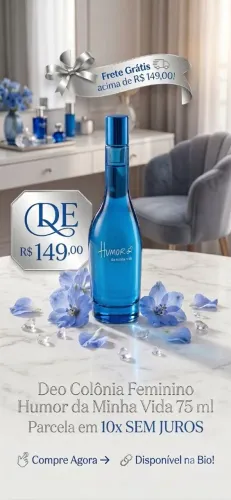 Perfume Natura Humor Da Minha Vida 75ml Feminino - Novo e Lacrado