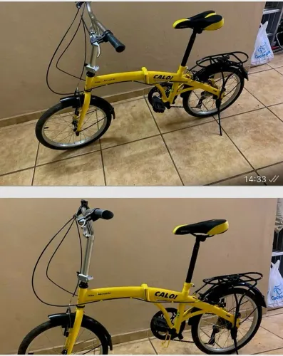 Bicicleta Adulto Caloi Urbe - Amarela - Excelente Estado + Bolsa de Transporte