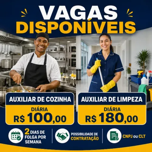 Aulixiar de Cozinha / Auxiliar de Limpeza