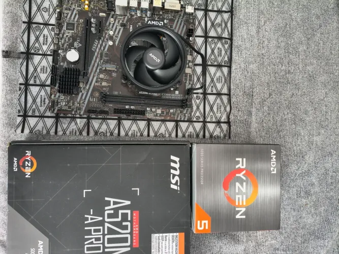 Processador Rizen 5 5500 e Placa mãe Msi A520M