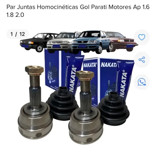 Par Juntas Homocinéticas Gol Parati Motores Ap 1.6 1.8 2.0