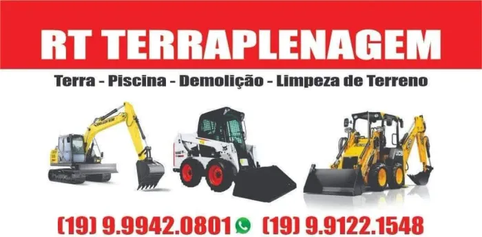 Demolição, terraplanagem em geral, baldrame, broca, limpeza de terreno 