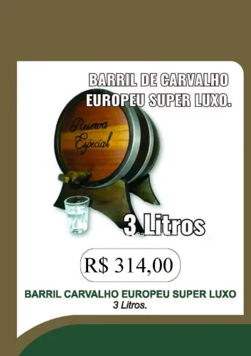 BARRIL DE CARVALHO 3 LITROS