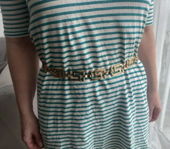 Cinto feminino corrente dourado ajustável