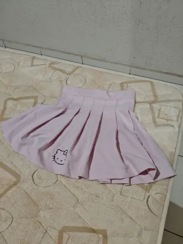 Saia infantil ou mini saia xpp/pp Hello Kitty rosa bebê