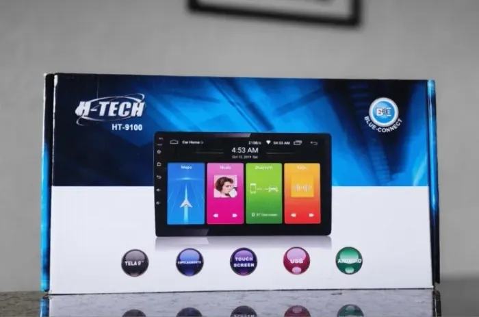 Multimídia Automotiva 9' Android Auto/Apple Car Play sem fio