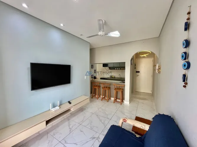 Apartamento Vista Mar à Venda em Praia Grande com 1 quarto, 1 banheiro e 1 vaga
