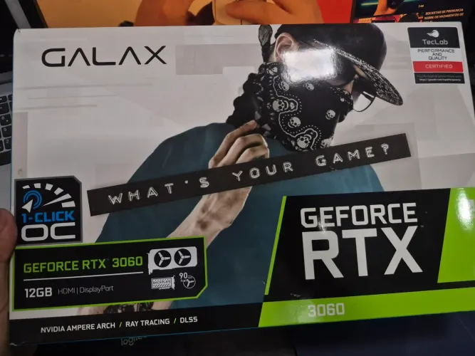 Caixa rtx 3060 galax 12gb