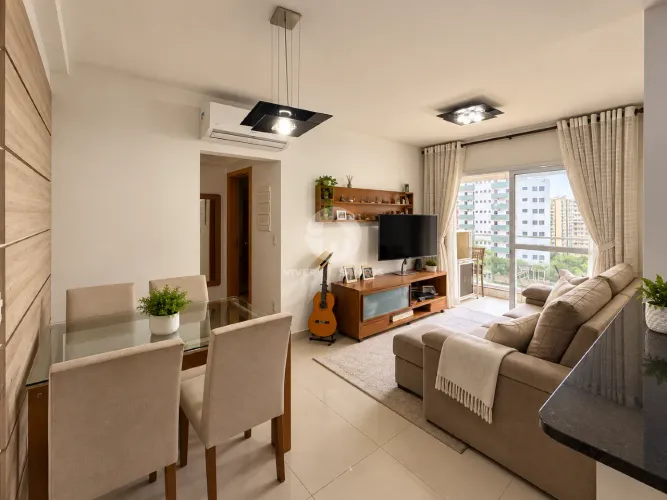 Apartamento 52 m², Andar Alto, 1 Suíte, Varanda e Vaga Demarcada no Residencial Ibiza Emb