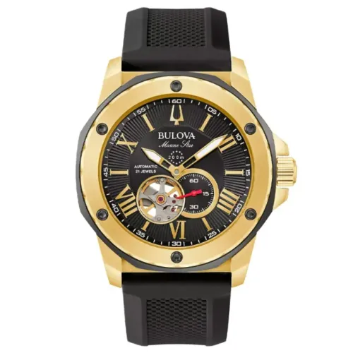 Relógio Masculino Bulova Marine Star Borracha Preta 98A272