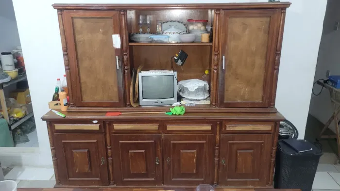 Móvel de madeira pura cozinha sala