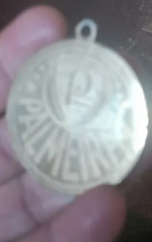 Pingente Medalha Dourada do Palmeiras