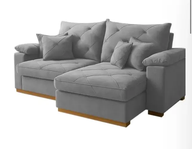 Sofá Imperial Comfort 200cm Retrátil e Reclinável com Molas Ensacadas em Veludo