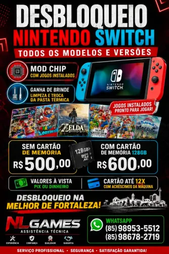 Nintendo switch assistência técnica