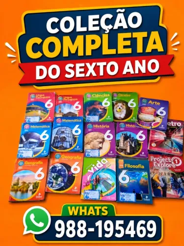 Livros 6° Ano português, matemática, história, geografia, artes,ungles