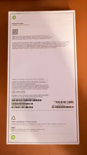 IPhone 17 ProMax 256GB Lacrado Nota fiscal