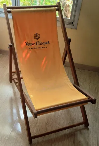 Cadeira de praia dobrável (Veuve Clicquot) madeira