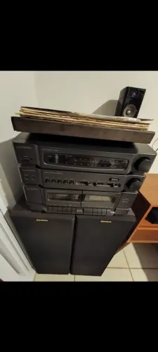 Aparelho de som Gradiente Roxy - Toca discos, Fita K7, Rádio AM e FM