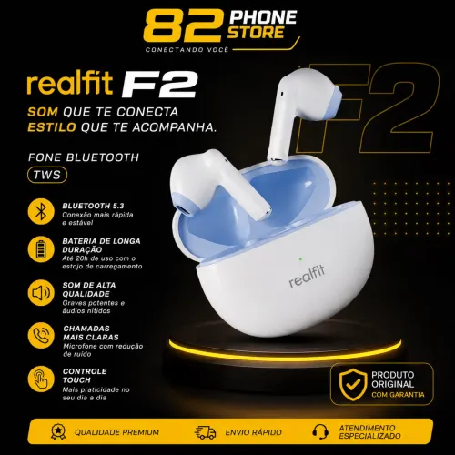Fone Realfit F2 Novo Lacrado Entrega Grátis 