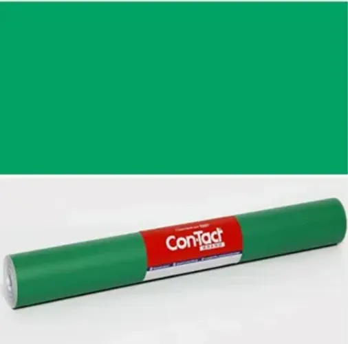 Papel Adesivo Contact Verde Fosco Lavável 45cm x 10m Novo