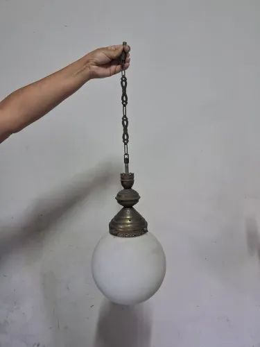 Lustre pendente antigo bola de vidro para lâmpada comum soquete E27