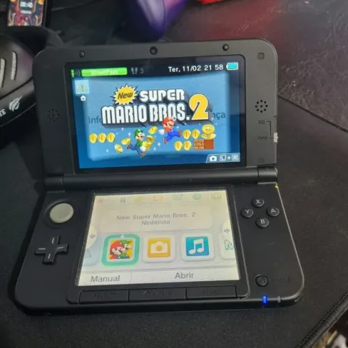 Nintendo 3DS XL Luigi 30 Anos + 3 Jogos + Case Mario