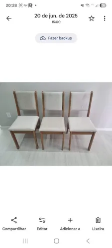 Trio cadeiras estofados $150.00 - Novas - Retirada bairro Matão-Sumaré