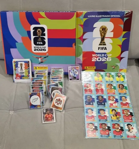 Kit Copa do Mundo 2026 - Álbum Completo + Atualização + Legend Messi + Pacotinhos