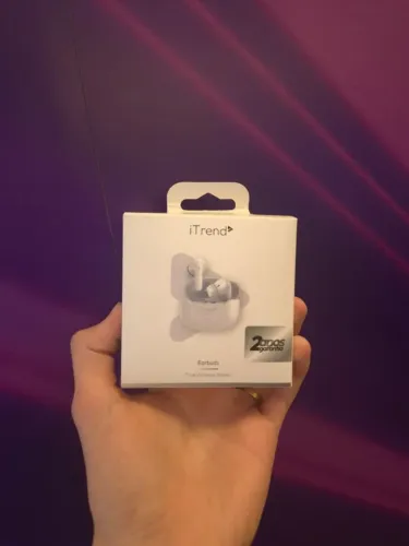 Earbuds iTrend Bluetooth Branco iT-FTWS c/ cancelamento de ruído, tecnologia True Wireless
