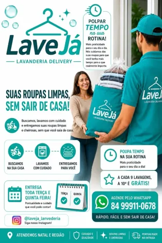 Delivery de roupas - lavanderia laveja