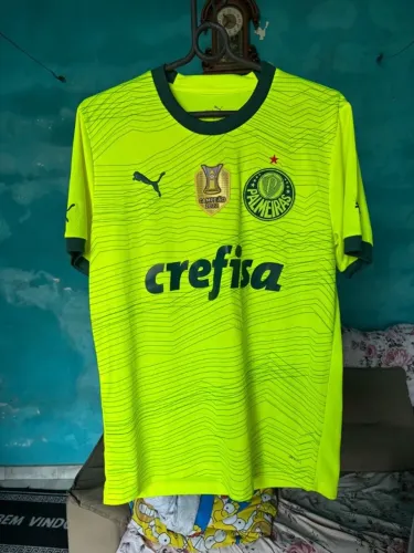 camiseta palmeiras verde limão m
