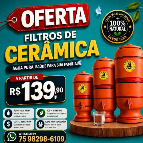 Filtros de barro Kaio - Novos na caixa - A partir: