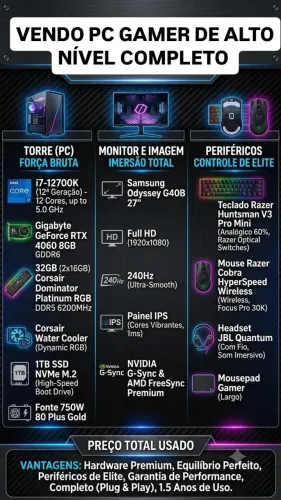 SETUP GAMER DE ELITE | PRONTO PARA USAR