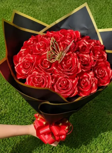 Buquê de Rosas de Cetim 