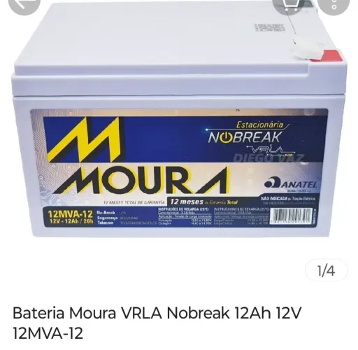 Bateria Moura 12v 12horas Nova 