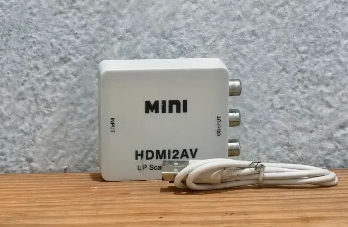 Hdmi Para Av Rca Adaptador Para Tv De Tubo Novo Com Cabo