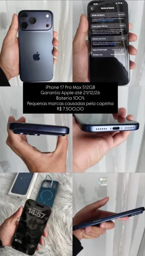 iPhone 17 pro Max 512gb Azul