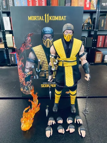 Boneco seminovo Storm Collectibles 1/6 Mortal Kombat Scorpion