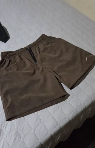 Shorts Barra Crew Bolso Duplo B Garça Marrom