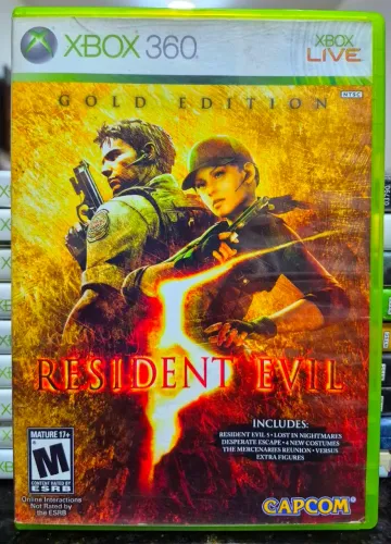 Jogo Resident Evil com esta edição Gold para Xbox 360 original