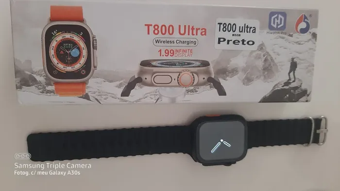 Smartwatch T800 Ultra Unissex com Pulseira preta 