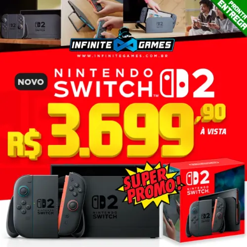 Nintendo Switch 2 em promoção! Parcelamos 18x! Loja física a 10 anos! Garantia 01 ano!