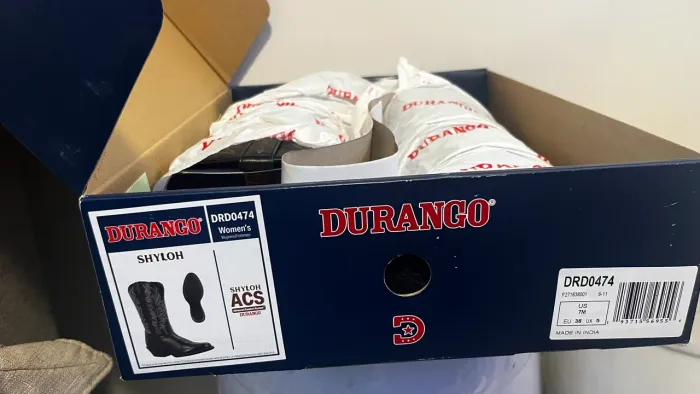Bota Country DURANGO SHYLOH feminina bico redondo preta tam.36
