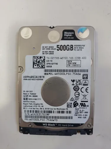 Hd wd black 500gb ultra slin notebook