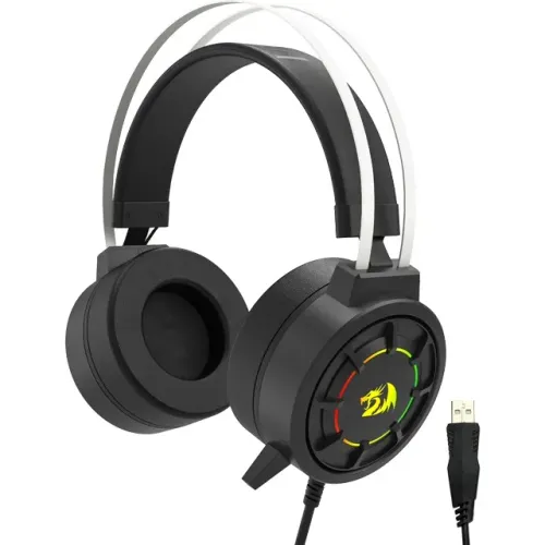 Headset Gamer Redragon Grendel Black RGB, Drivers de 40mm, Cabo 1.50m - WZetta
